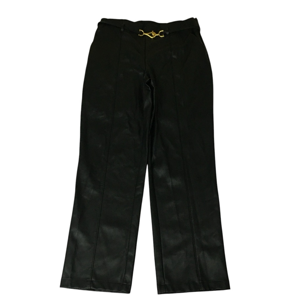 INC Black Vegan Faux Leather High Waisted Pants - Women’s 16 - Picture 7 of 13